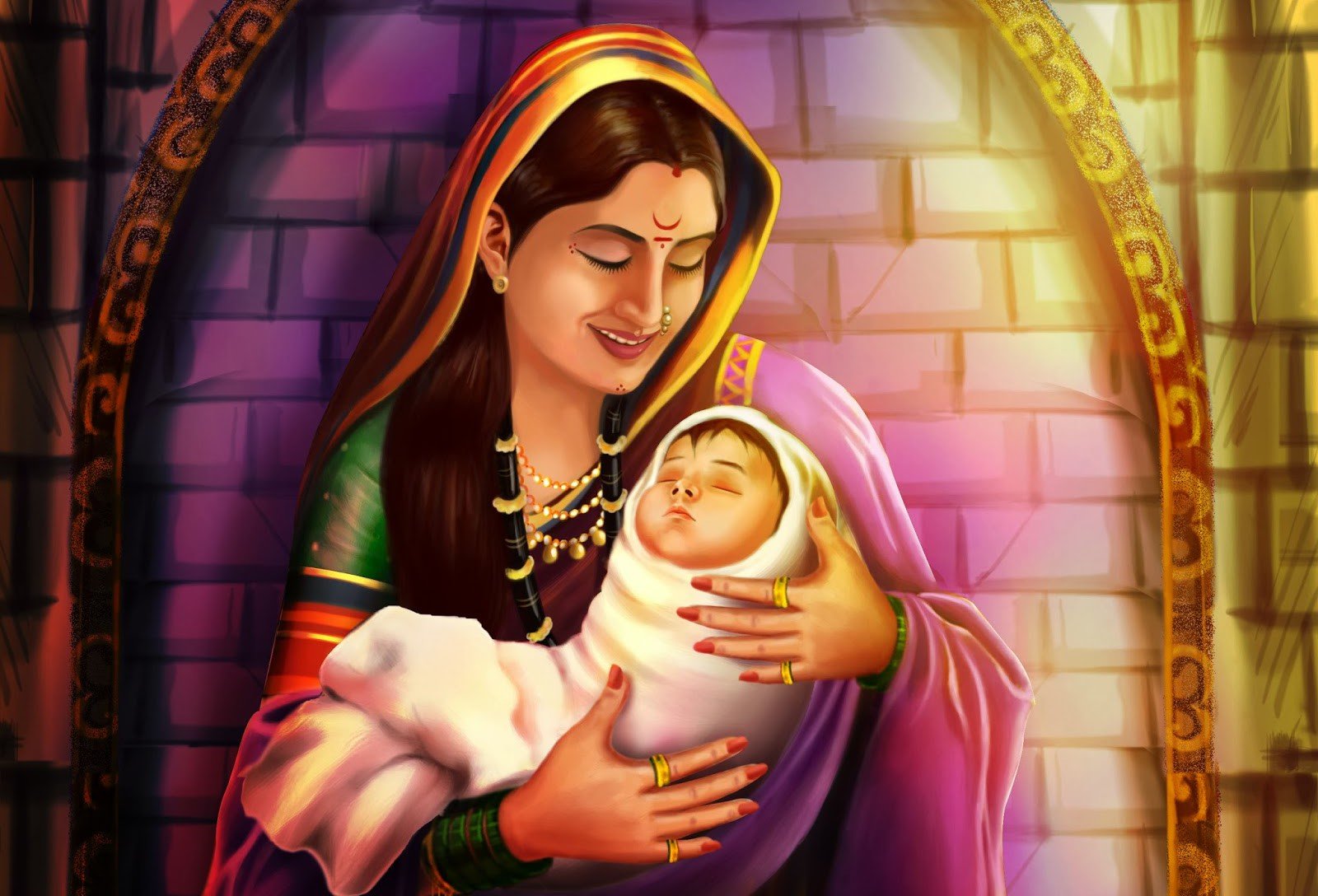 Jijabai gave birth to Shivaji