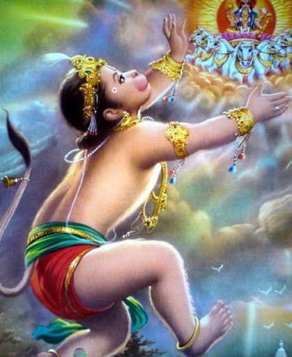 Hanuman trying to catch Surya thinking it is a ball or fruit